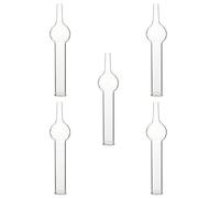 Veemoon 5pcs Single Ball Drying Tubes Glass Lab Equipment Smooth Inner Wall Easy to Carry for Chemistry Teaching and Physical Experiments