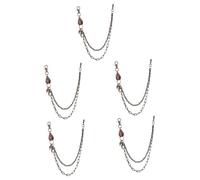 Veemoon 5pcs Stylish Waist Chain for Men and Women Durable Decorative Hanging Chain for Hip Hop Trousers and Jeans Fashionable Punk Accessory for Stage Performance