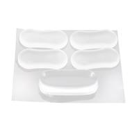 Veemoon 5pcs Transparent Silicone Toilet Seat Bumpers Soft Close Replacement Pads Slip Buffers for Toilet Cabinets Doors Easy Install and Noise Reduction