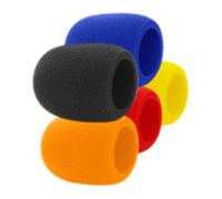 Veemoon 5pcs Universal Microphone Sponge Covers Non-Disposable Mic Windshield Protectors for Wireless and Handheld Mics, Assorted Colors for Stage and Studio Use