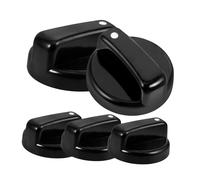 Veemoon 5pcs Universal Stoves Cooker Knobs Replacement for Gas Stove Cooker Range, Black Material Easy to Hold Design, Simple Operation for Kitchen Essentials