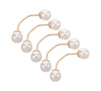 Veemoon 5Pcs Vintage Metal Buttons with Artificial Pearls Safety Invisible Modesty Pins for Clothes Chic Decorative Pin for Sweaters and Blouses Durable and Versatile Fashion