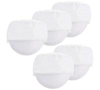 Veemoon 5pcs White Anti-static Breathable Work Caps for Electronics Pharmaceutical Food Processing Cleanroom Safety Head Protection