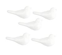 Veemoon 5pcs White Foam Birds DIY Craft for Safe Embryo Bird Ornaments for Christmas and Halloween Decoration Lightweight Foam Animal Models for Creative Parent Activities