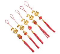 Veemoon 5pcs Year Snake Lunar Year Red Hanging Ornaments Sturdy Plastic Traditional Chinese Knot Lucky Snake Decorations for Prosperity and Festive Home