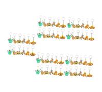 Veemoon 5sets Fiesta Party Keychains Adorable Cactus Hat Designs Durable Key Rings for Mexican Themed Celebrations Unique Party Favors Bag Fillers Lightweight Resistant 12pcs*5