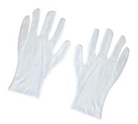 Veemoon 6 Pairs White Cotton Gloves for Work and Ceremonial Use, Thicken and High Elastic, Long Length with Three Seams, Sturdy and Comfortable for General Purpose Applications
