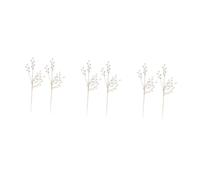 Veemoon 6 pcs Acrylic Beads Christmas Floral Picks Artificial Berry Stems for Xmas Tree Decoration Craft Stems for Holiday Centerpiece and Festive Home Display