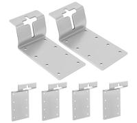 Veemoon 6 Pcs Heavy Duty T Shaped Metal Post Brackets for Wood Fence Support Decorative Fence Bracket with Easy Installation Durable and Stable for Garden Posts