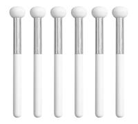 Veemoon 6 Pcs Portable Mushroom Head Concealer Brushes with Sponge and Wood Handle for Face Makeup, Sturdy Design Suitable for Family Use and Outdoor Application