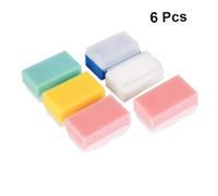 Veemoon 6 Pcs Sensory Bath Brush for Boy Girl Gentle Bristle Body Scrubber Sponge for Skin Cleaning and Massage Soft Material Random Colors Random Color