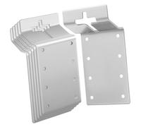 Veemoon 6 Pcs Shaped Metal Fence Post Brackets Heavy Duty Wood and Metal Support for Garden Fences Decks Mailboxes Versatile Decorative Repair