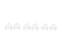 Veemoon 6 Pcs White Metal Pumpkin Cart Candy Box Creative Candy Carrier Party Favor Box for Wedding Halloween Thanksgiving Christmas Decorations DIY Craft Use