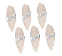 Veemoon 6 Set Bird Cuttlebone Chew with Metal Holder for Parrots Budgies and Small Pets Natural Calcium Supplement for Beak Strength and Healthy Chewing Each