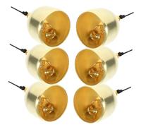 Veemoon 6 Sets Alloy Craft Bells for DIY Decoration Metal Hanging Jingle Bells with Clappers for Wedding Festival Doorbell and Holiday Crafts