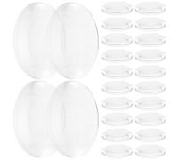 Veemoon 60pcs Acrylic Biconvex Lens for Optical Experiments and Physics Education Convex Lenses