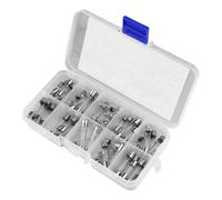 Veemoon 60pcs Assorted Quick Blow Glass Fuses Kit 0.5a-20a with 5x20mm and 6x30mm Sizes in Plastic Case, Protective Fast-blow Fuses for Electronic and Home Appliances