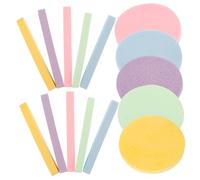 Veemoon 60pcs Compressed Facial Sponges for Cleansing and Exfoliating Soft Durable Cosmetic Sponges in Mixed Colors Portable Compact Design Suitable for All Skin Types and Travel Use