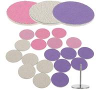 Veemoon 60pcs Pedicure Sanding Discs 25mm Nail Sanding Pads Bearing Storage Box Foot File Callus Remover Dead Skin Remover for Feet Manicure and Pedicure Use