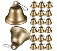Veemoon 60pcs Pet Training Bell Metal Small Bell for Decoration Retro Vintage Easy Clip Design for Daily Walks Outdoor Adventures