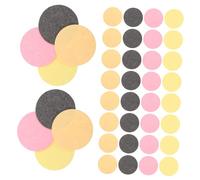 Veemoon 60pcs Reusable Compressed Face Sponges Round Ergonomic Design Cellulose Facial Pads for Makeup Removal Skincare Travel Home Use Wood Pulp Material