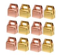 Veemoon 60pcs Small Party Favor Boxes Paper Candy Treat Boxes for Weddings Birthdays Showers Multipurpose Goodie for Fresh Sweets and Dessert Rose Gold Gold