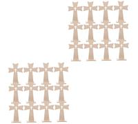 Veemoon 60pcs Unfinished Wooden Cross Ornaments for Crafts Paintable Hanging Decor Lightweight Graffiti Chips for Creative Projects for Boys and Girls and Adults