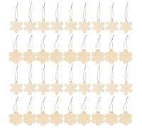 Veemoon 60pcs Wooden Flower Chips DIY Graffito Slices with Petal A and B Sets, Unfinished Flower Shaped Wood Slices for Wedding, Birthday, and Easter Decorations