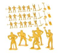 Veemoon 63pcs Construction Worker Figurines Set Tiny Construction for Safe Design Interactive Learning Role Play for School Activities and Imaginative Play
