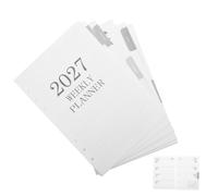 Veemoon 64 Sheets Planner Refills 5.5" X 8" 6 Hole - A5 Weekly and Daily Planner Refill Paper - 6 Ring Binder Inserts - Jan 2027 to Dec 2027, Pre-Punched, 6-Discbound