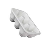 Veemoon 6grids Ceramic Egg Tray Storage Box Fridge Organizer for Eggs Holder Display Kitchen Countertop
