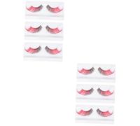 Veemoon 6pairs Unique False Eyelashes Vivid and Dense Costume Lashes for Parties Festivals and Halloween Celebrations
