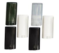 Veemoon 6pcs 15g Oval Flat Lip Balm Tubes and Lip Gloss Containers Cap Empty Diy Lipstick Tubes Refillable Deodorant Containers for Travel and Personal Care Random Color