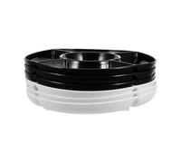Veemoon 6pcs 5 Compartment Plates: 9.8 Inch Divided Serving Tray - Sectional Appetizer Veggie Plate, Snack Relish Tray for Food, Nuts, Candy, Dried Fruit