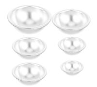Veemoon 6pcs Aluminium Alloy Bath Bomb Molds Round Baking Molds Set with Small to XXXL Sizes for DIY Craft Making and Home Kitchen Cake Baking