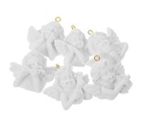 Veemoon 6pcs Angel Shaped Charms Resin Pendants for DIY Jewellery Making with Unique and Vivid Design, Versatile Accessories Adding Extra Charm for Daily Life and Christmas