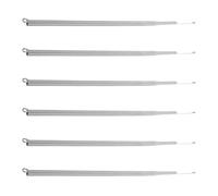 Veemoon 6pcs Automatic Door Closer Spring with Hooks, 1.0 * 7 * 360mm Lightweight Self-Closing Tension Springs for Interior, Sliding and Screen Doors, Gate Closing Hardware Accessory