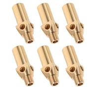 Veemoon 6pcs Brass Gas Nozzle for Propane Burners Camping Cooking Fits Cylinder Tank Quick Connect Fitting