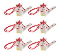 Veemoon 6pcs Ceramic Zodiac Whistles for Boys and Girls Bird Shaped Whistle Lanyard Musical Bird Call Toys for Outdoor Play Water for Entertainment