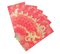 Veemoon 6pcs Chinese Dragon Year Red Envelopes Lunar Year Money Pouches Money Bags for Gift Giving and Celebrations with Lucky Blessing Design