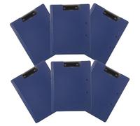 Veemoon 6pcs Clipboards Double Low Profile Clips Document Holder for Office School Construction Use Portable Lightweight Folder with Vertical Horizontal Writing