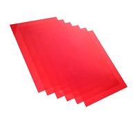 Veemoon 6pcs Colored Pvc Light Diffuser Sheets Red Gel Filters for Photography Teaching and Classroom Use for Flash and Studio Lighting