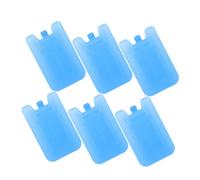 Veemoon 6pcs Cooler Freezer Packs Portable Cooler Ice Container Lightweight Easy to Store Blue Simple Shape Pe Rubber for Cake Transportation and Air Use