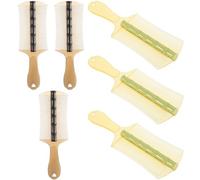 Veemoon 6pcs Dandruff Comb with Long Handle Double-sided Fine Teeth Plastic Grooming Combs for Dogs Cats and Humans Ergonomic Grip for Precise Control Scalp and Hair Cleaning Green and