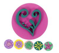 Veemoon 6pcs DIY Painting Stamper Sponges for Adults EVA Flower-shaped Sponges for Creative Crafting Non-toxic Random Colors Painting Ink and Stamp Art Random Color