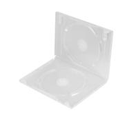 Veemoon 6pcs Double Disc CD Storage Case with Separate Design and Insert Label, Pp Material Media Video Storage Holder for Home Cinema and Travel, Portable DVD Box for Organising Discs