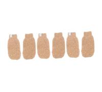 Veemoon 6pcs Exfoliating Bath Gloves Natural Ramie Jute Shower Scrubber for Smooth Skin for Body Cleansing and Spa Use for Arms Legs Chest and Back