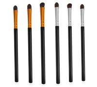 Veemoon 6Pcs Eyeshadow Brush Set Soft Horse Hair Plastic Handles Professional Blending Eye Shadow Makeup Brushes for Beginners and Artists Women