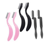 Veemoon 6pcs Folding Eyebrow Comb Stainless Steel Combs with Ergonomic Design for Easy Gripping for Eyelash Grooming Travel Convenience