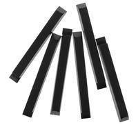 Veemoon 6pcs Glossy Black Plastic Piano Keytops Universal Repair Parts with Easy Installation and User Friendly Design, Suitable for Piano Repair and Keyboard Accessories